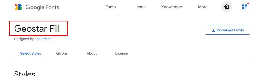Loading Google Fonts